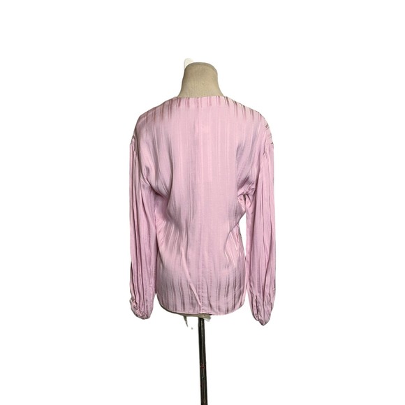 Joie Pink Cadmar Satin Button Long Sleeves Blouse size XXS - Picture 11 of 12